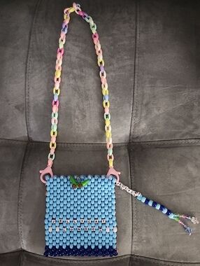 Jellycat Handmade Beaded Crossbody Bag with Multicolor Chain